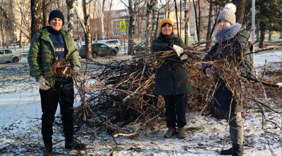 Студенты СибГИУ помогают городу восстановиться после урагана